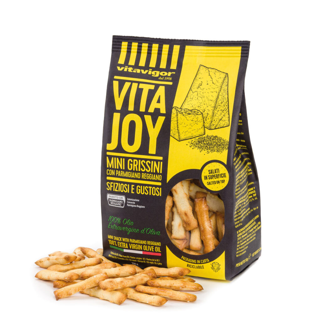 Vitajoy Mini Grissini con Parmigiano Reggiano.